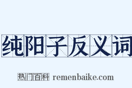 纯阳子反义词是什么意思的图片